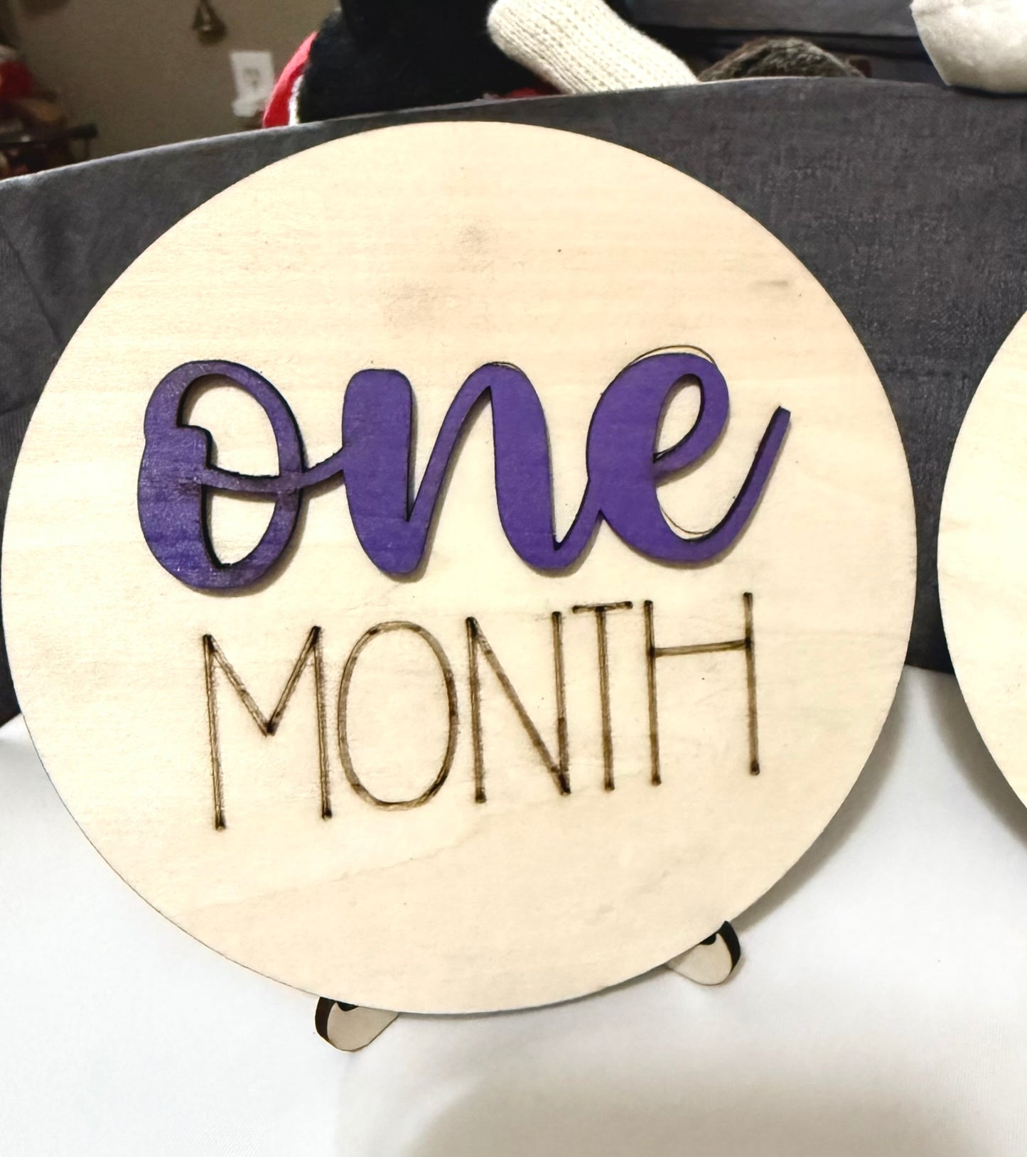 Baby Milestone Markers – 3D Wooden Keepsake Set (1-11 Months + 1 Year)